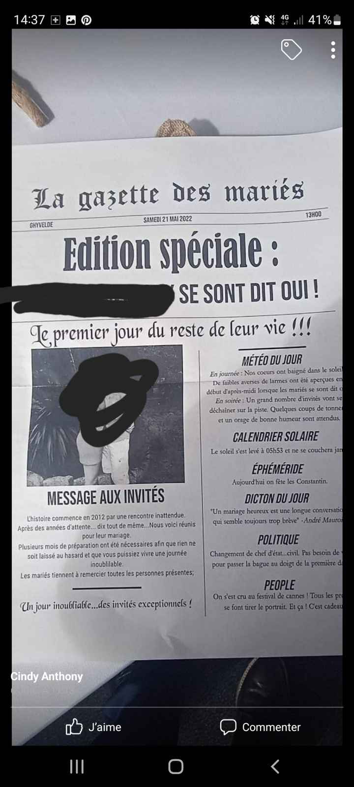 Idée pour le mariage - 1