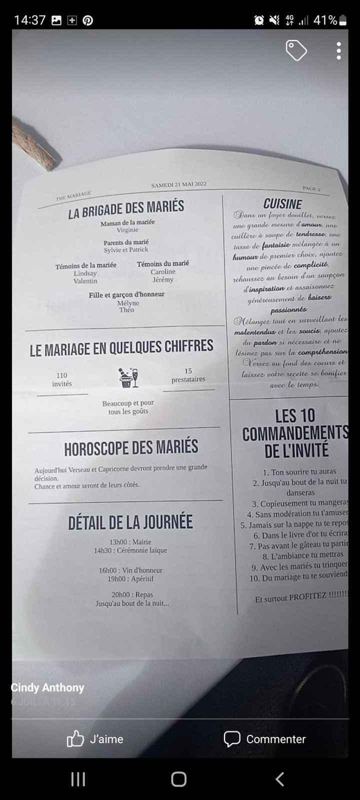 Idée pour le mariage - 1