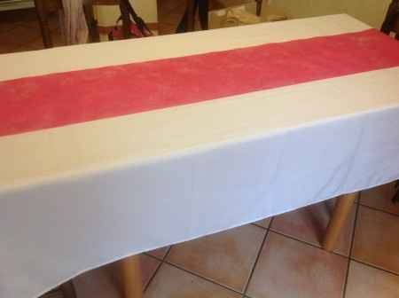 Chemin de table fuschia