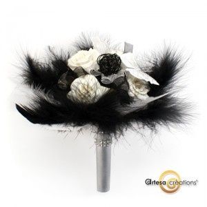 bouquet noir et blanc