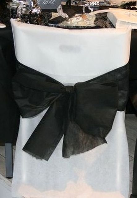 housse de chaisse noir et blanc