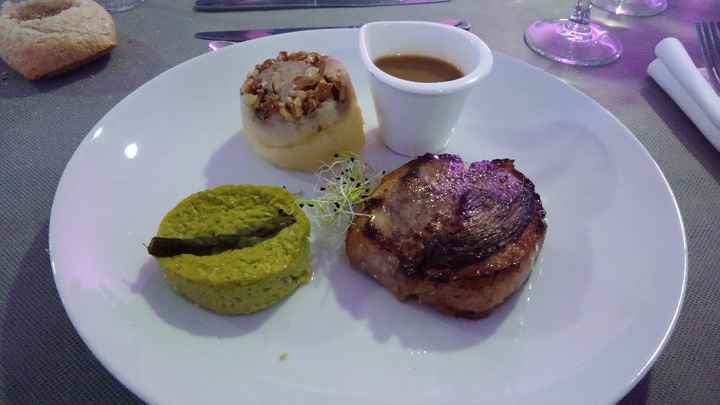 Plat de Mademoiselle : Tournedos de canard, sauce foie gras