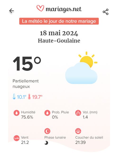 Mariages.net te prédit la météo de ton mariage ☀️😳 5