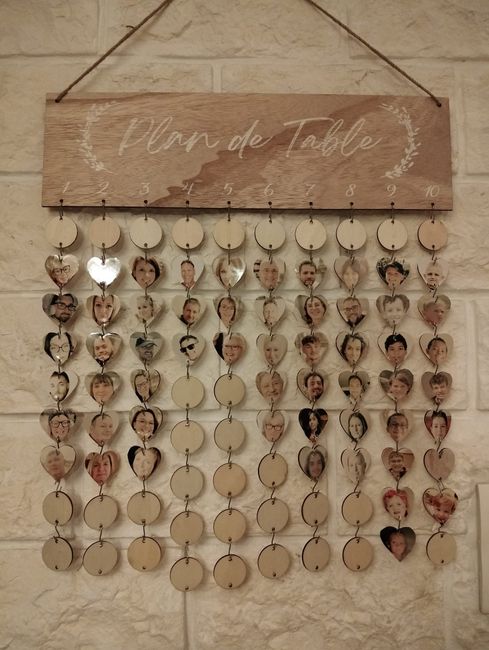 Plan de table coeurs 4