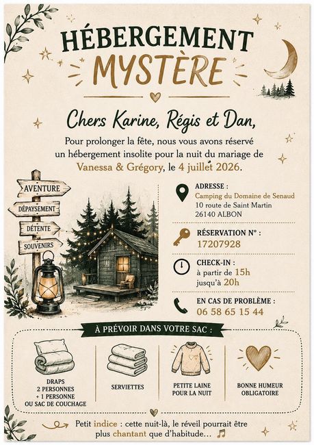 Hébergement mystère pour mes invités - 1