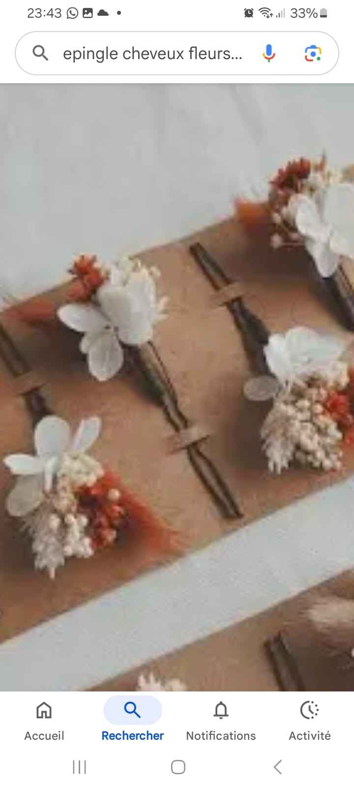 rdv essai coiffure + épingles fleurs séchées - 1