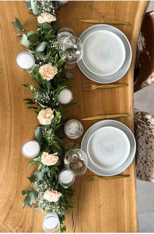 Guirlande florale table des mariés diy - 1
