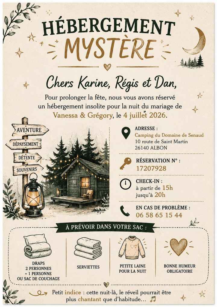 Hébergement mystère pour mes invités - 1