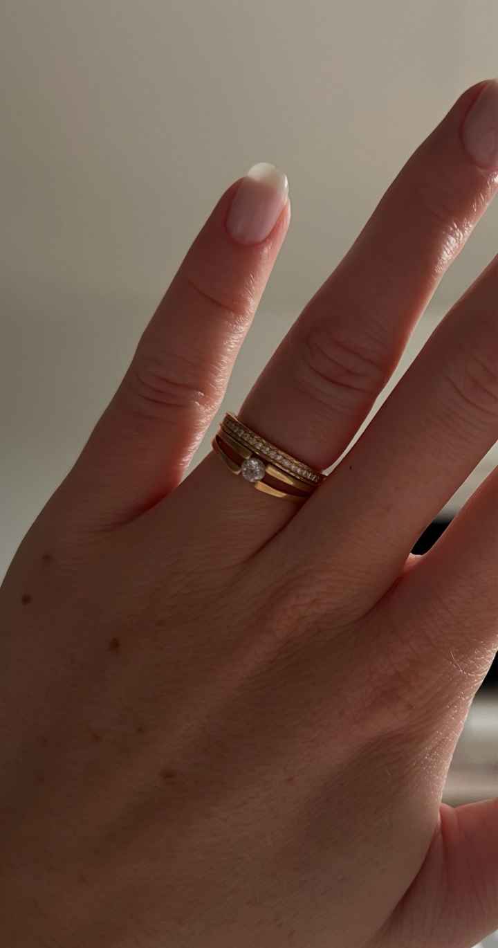 Association bague de fiançailles + alliance - 1
