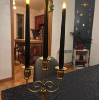 bougeoir avec bougies longues à led