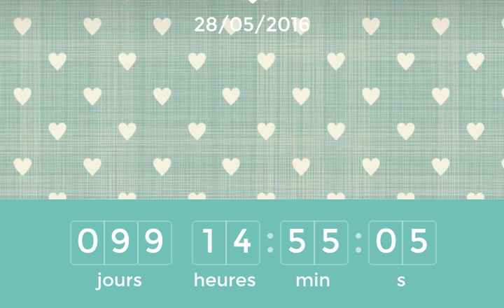 Notre mariage à J-99