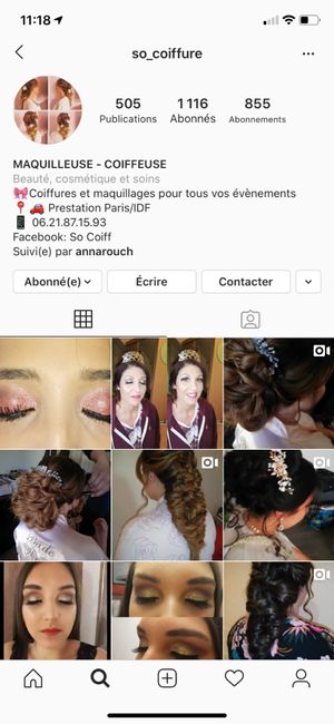 Forfait coiffure + maquillage + 1 essai de chaque 1
