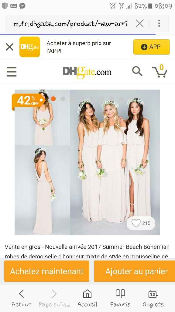 Recherche robe de demoiselles d honneur - 1