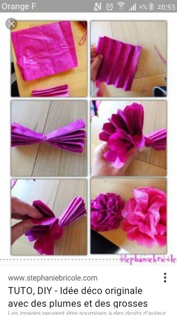Guirlande de fleur crépon - 1