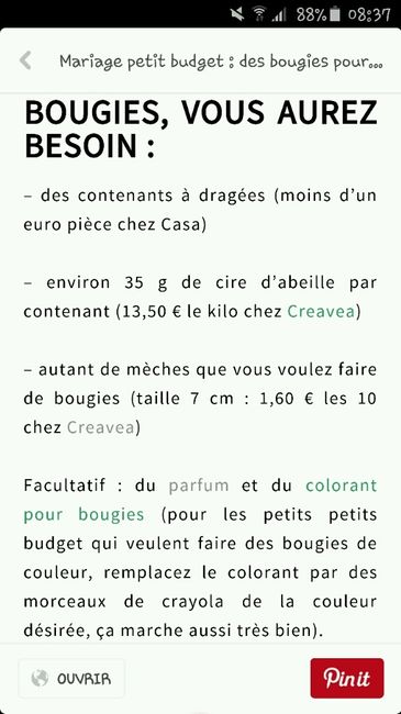 Faire ses propre bougies - 1