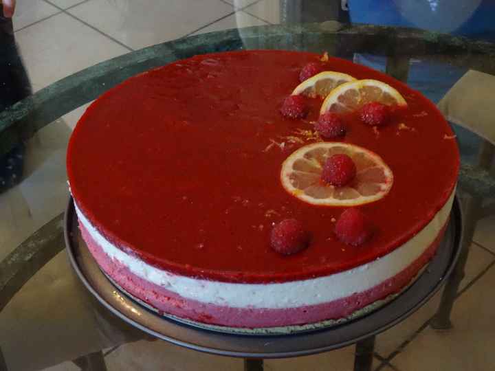 Entremet framboise-citron