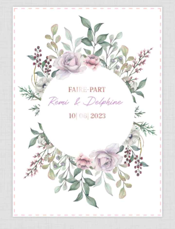 Publie ce modèle de faire-part et dis-nous quelle taille tu as du utiliser ! 😏💌 - 1