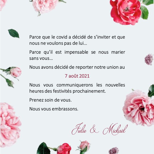 Idées texte pour un "change the Date" - 1