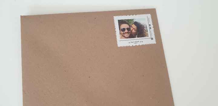 Enveloppe faireparts et timbres personnalisés - 1