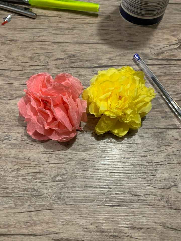 Fleur papier  deco rideaux - 1