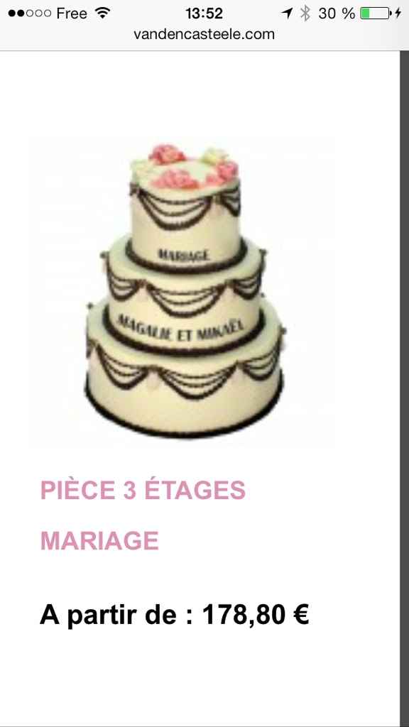 Wedding cake glacé - 1