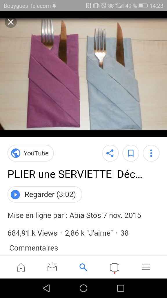 Problème pliage serviette - 1