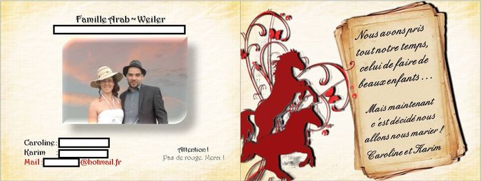 faire part de notre mariage