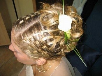 chignon avec un arum