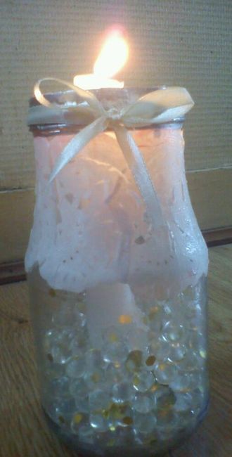 bougie et perles d'eau