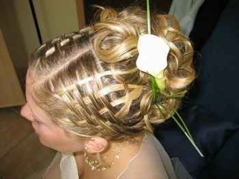 chignon avec un arum
