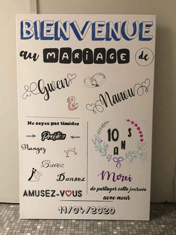 Panneau de bienvenue mariage - 1