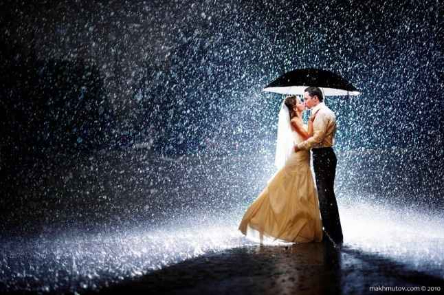 photo couple pluie