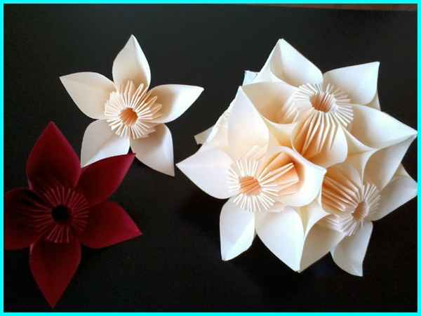 boule fleurs origami