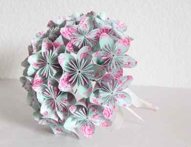 bouquet fleur origami