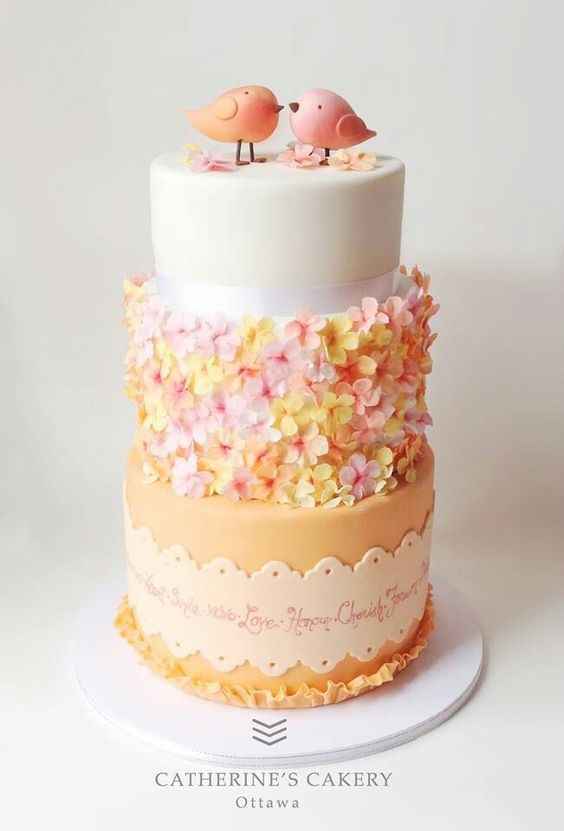 wedding cake birds