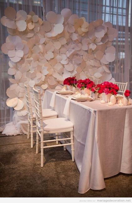 decoration mur fleur en papier