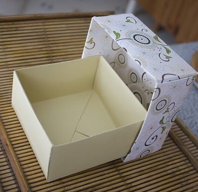 boite en papier avec couvercle origami
