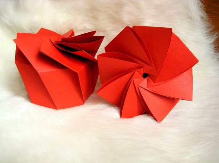 boite en spirale origami
