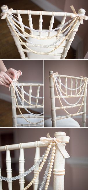 décoration chaise perles