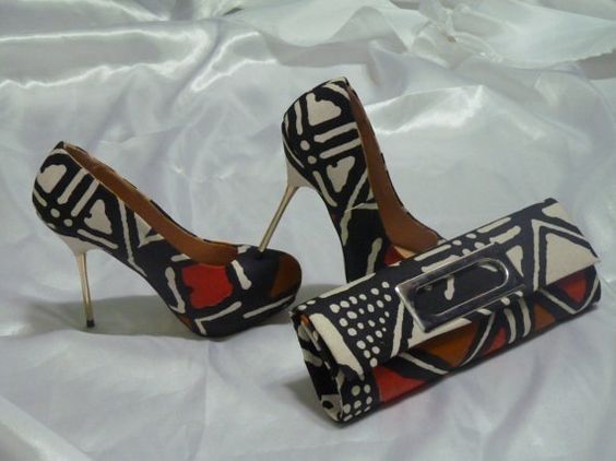 chaussures mariée thème afrique