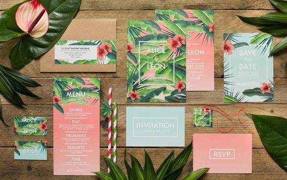 faire part inspiration tropicale