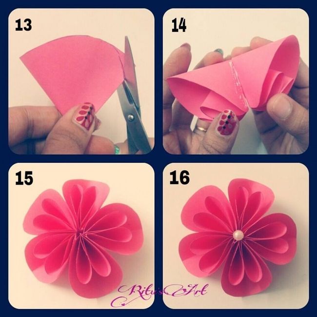 tuto fleur origami partie 4