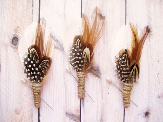 boutonnière plume