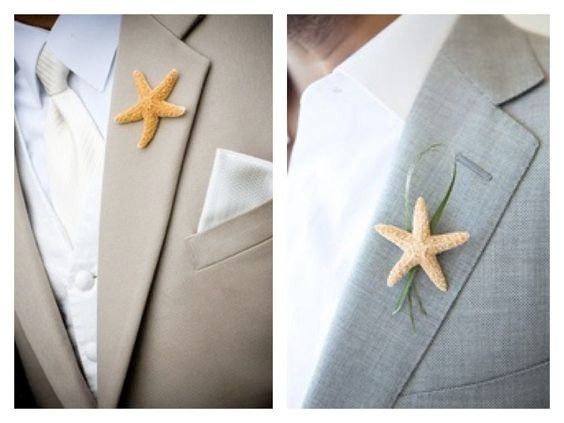 boutonnière étoile de mer