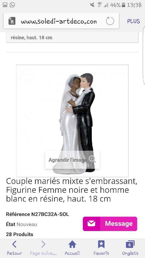 Figurine mariés gateau - 1