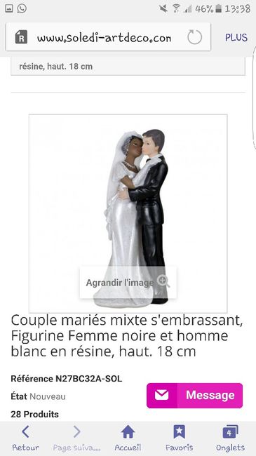 Figurine mariés gateau - 1