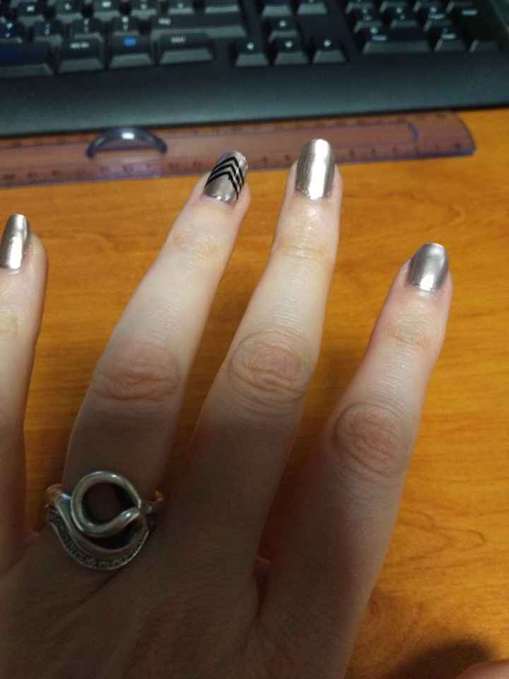 Ongles rose gold et stamping