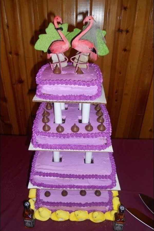 Le gâteau en technicolor