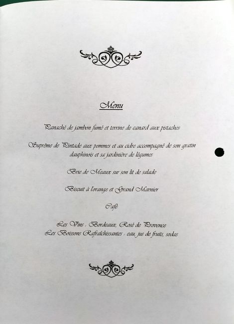 Mes menus de mariage 3