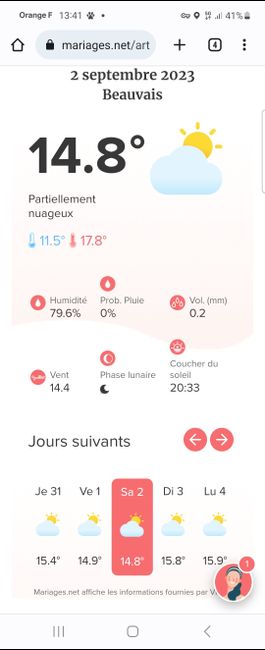 Mariages.net te prédit la météo de ton mariage ☀️😳 15
